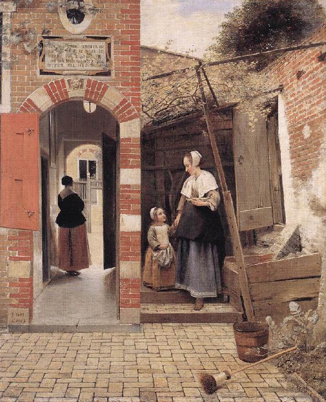 The Courtyard of a House in Delft dg, HOOCH, Pieter de